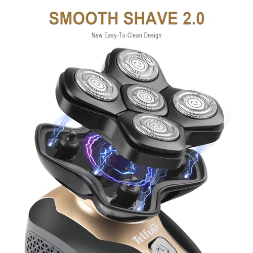 Hatteker Foil Shaver Bald Head Shaver Electric Shaver Razor for Men Precision Trimmer Beard Clipper Triple Blades Waterproof Cordless