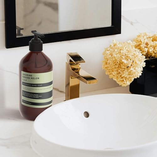 COCO by Stone 16oz Hand Soap (Jasmine | Green Melon | Lily Inspired by Wynn Hotel) ? Refreshing Vegan Wash with Castile Formula and Light, Floral-Fruity Scent