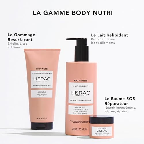 Lierac The Replenishing Moisturizing Body Lotion for Women, Enriched with Niacinamide, Urea & Shea Butter, Hydrates & Comfort to Dry Skin - 400ml