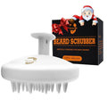 Silicone Beard Scrubber - Deep Clean, Exfoliate, Boost Shampoo Efficacy, Relieve Itch & Dandruff, Promote Thicker Beard Growth - Durable, Easy to Clean - Grey