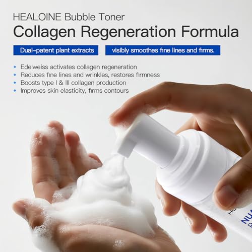 Bubble Toner Deep Moisturizing, Hydrating and Refreshing Cloud Glow Toner for Face Nature Vegan Korean Skin Care 180ml/6.1 fl.oz.