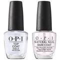 OPI Nail Polish Top and Base Coat, Protective High-Gloss Shine, 0.5 Fl Oz, Natural