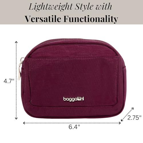 Baggallini Women's Pocket Cosmetic - Lightweight Bag - Travel Essentials Makeup Organizer Small