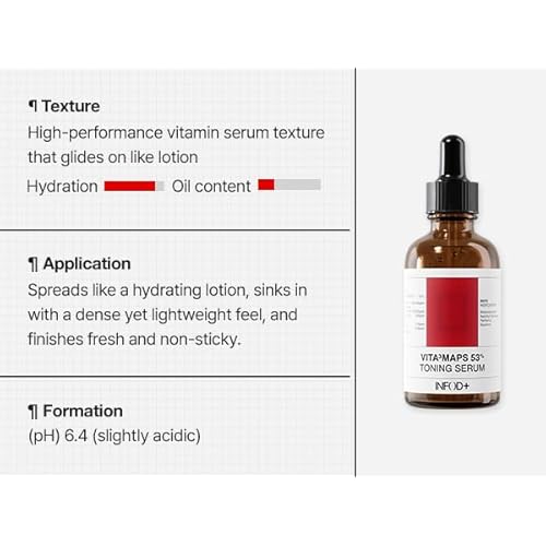 INFODPLUS VITA©øMAPS 53 Toning Serum ? Niacinamide & Sea Buckthorn | Brightening, Dark Spot Corrector, Even Skin Tone Night Serum