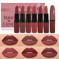 6Pcs Red Velvet Matte Lipstick Set, High Pigmented Long-Lasting Waterproof Lip Stick Lip,Moisturizing balms, Sheer tint, Shine & Glowy Finish,Stain Makeup Gift Sets.