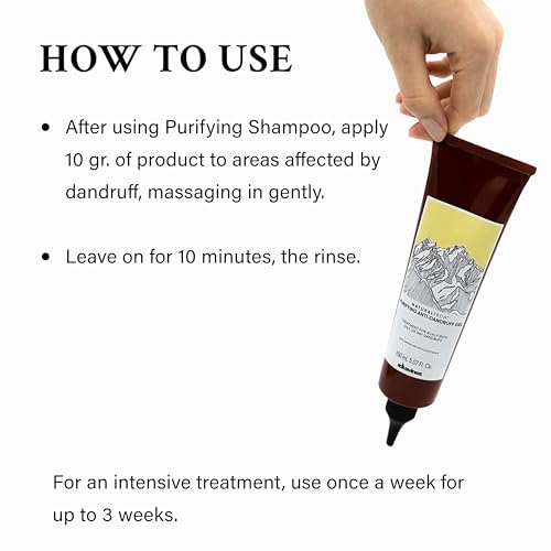 Davines Naturaltech Purifying Gel, Clarifying & Anti-Dandruff for Dandruff (Oily or Dry) - With Dandelion Phytoceuticals - Treatment for Oily or Dry Dandruff, 5.07 Fl Oz