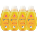 Johnson's Baby Travel Shampoo, 4 Pack 3.38 Oz. Tear-Free, Mild and Gentle Scalp and Hair Cleanser for Babies, Toddlers, Kids - Free of Parabens, Phthalates, Sulfates and Dyes