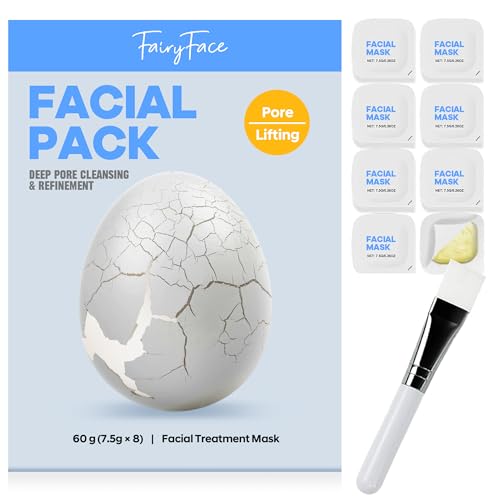 Zombie Facial Mask, Zombie Mask Facial, Zombies Skin Care Masks, Deep Cleansing & Pore Tightening Facial Mask for Radiant, Smoother-Looking Skin, Firming Face Mask with brush(1 Box, 8ea)