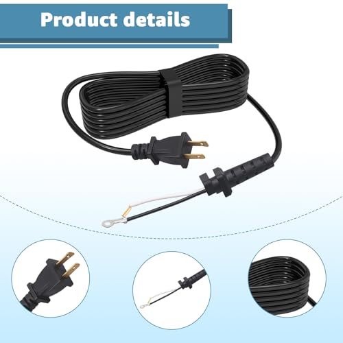 Hair Clippers Cord Replacement for Andis T-Outliner (2-Wire) ? Compatible with GO & GTO Models