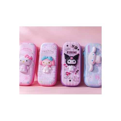 Lovely Cute Kawaii Multipouch with 3D Squishy Design ? Squishy Pencil Case, Cosmetic Pouch, Makeup Brush Holder, Mini Travel Bag, Multipurpose Organizer (Purple)