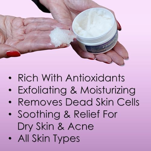 Coconut Lavender Scrub Exfoliator for Face & Body | Handmade Small-Batch in California | All-Natural Sugar Scrub for Moisturizing, Glowing Skin | Cruelty-Free & Vegan