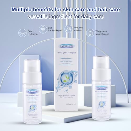 100% Plant-Based Squalane Oil ? Bio-Fermented Skin Barrier Repair Serum, Anti-Aging Moisturizer, Non-Greasy Hydration for All Skin Types