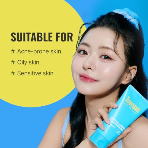 Blue Balancing Foam Cleanser | Acne-Relief Face Wash | Soft Dense Microbubble Foam | Blue Food Complex | Gentle Daily Cleanser 5.07 fl oz