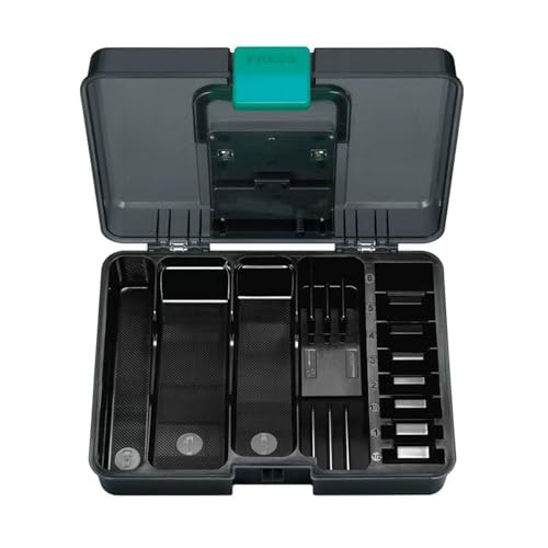 VGR 840 Barber Tool Storage Box with 365nm Light Technology, USB Powered Professional Organizer for Clippers, Trimmers, Guards & Barber Accessories, LED Display, Multi-Compartment Design