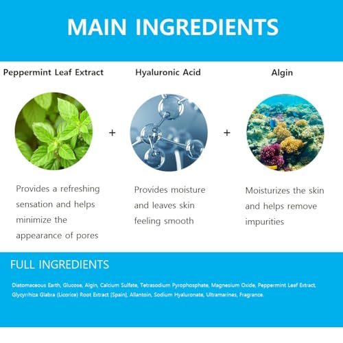 jNE Anskin Original Modeling Mask Powder Pack | Korean Skincare Face Pack for Calming Irritated Skin, Deep Hydration & Pore-Cleansing Care (35.27oz / 1kg, Cool Ice)