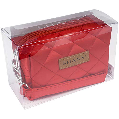 SHANY Limited Edition Travel Makeup Bag Cosmetics Tote Bag Make Up Organizer Women Purse for Toiletries, Cherry Red