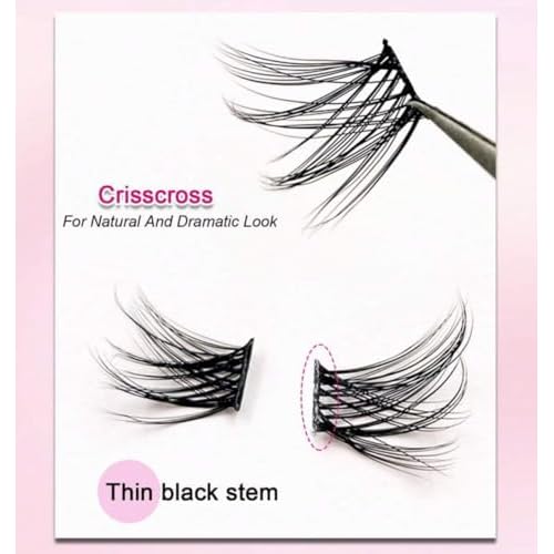 120 Lash Clusters, Individual Cluster Lashes, 8-16mm Wispy, Thin Band, Natural False Eyelashes, Style "Enchanted"