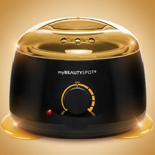 My Beauty Spot Wax Machine & Wax Kit for Women - At-Home Hair Removal Waxing Kit - Full Body Bikini Brazilian - Painless Wax Warmer Melter with Exfoliating Honey Wax Beads