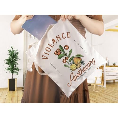 WCGXKO Dragon Rider Book Lover Gift Violence College Violet Sorrengail Bookish Tote Bag