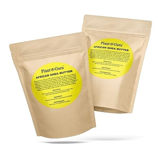 Raw African Shea Butter 1 lb. Bar 100% Pure Natural Unrefined IVORY - Imported From Ghana - Ideal Moisturizer For Dry Skin, Body, Face And Hair Growth. Great For DIY Soap and Lip Balm Making.