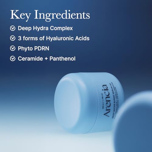 Arencia PDRN Intensive Hydration Overnight Serum - Cica PDRN + Hyaluronic Acid + Ceramide, Smooths fine line for plump glass skin, Korean Skincare 50g 1.76 oz (Pack of 2)