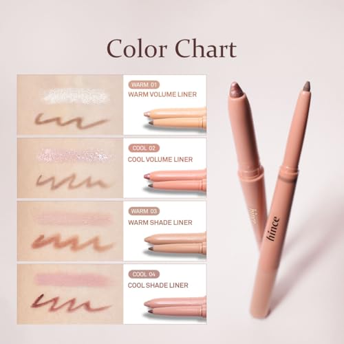 HINCE New Depth Dual Color Stick 02 Cool Volume Liner - Dual Highlighter & Contouring Stick, Aegyosal Makeup, Under Eye Highlighter, Quick & Easy Eye Makeup