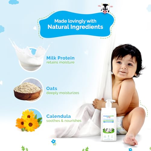 MAMAEARTH Milky Soft Body Lotion with Oats, Milk & Calendula 13.53 Fl Oz (400ml)