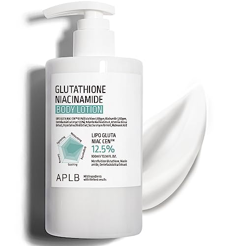 APLB Glutathione Niacinamide Body Lotion | LIPO GLUTA NIAC CEN¢â 12.5% 10.14 FL.OZ/Korean Skincare, Long lasting hydration, Revitalize for gentle and improve skin texture