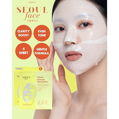DERMAL 24 Combo Pack A + Vitamin Hydrogel Melting Jelly Gel Mask 4ea Bundle
