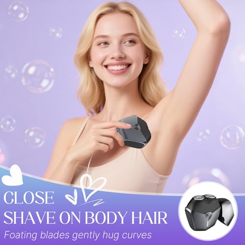 Electric Shavers for Women, Womens Electric Leg Shaver Cordless Painless Facial Hair Removal for Arms and Underarms Bikini Trimmer,Portable and Safe Wet and Dry Use Women Shaver