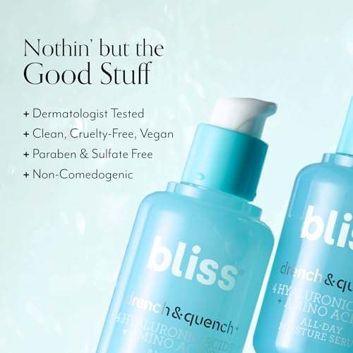 Bliss Hydration Duo: Drench & Quench Hyaluronic Acid Facial Serum + Fab Foaming 2-in-1 Cleanser - Clean, Vegan, & Cruelty-Free Skincare