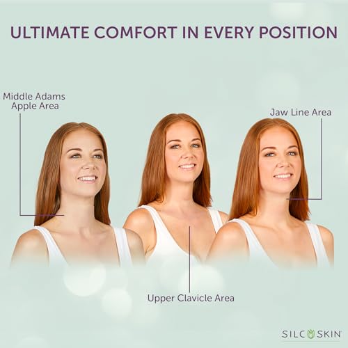 Silcskin Collette Pad Medical Grade Neck Wrinkle Patches, Reusable Silicone Neck Pads For Sleep Lines And Crepey Skin, Holiday Anti Wrinkle Gift For Her, 60 Day Supply