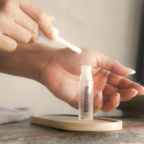 Thammachad Lip Oil - Korean-Inspired Non-Sticky Clear Gloss with 8 Oils (Marula, Moringa, Squalane) for Dry Chapped Lips - Handmade Small Batch USA