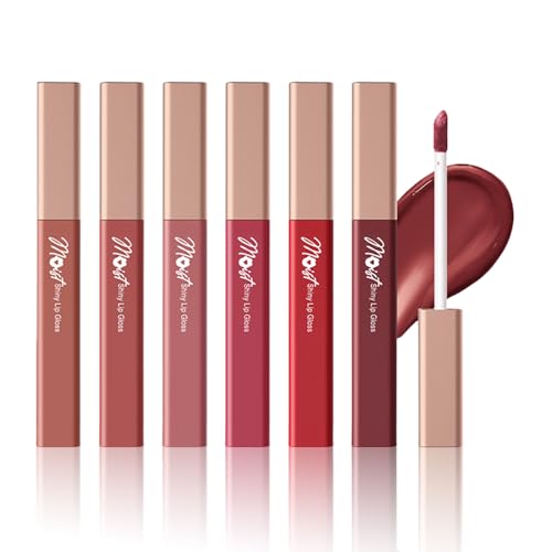 12 Colors Lip Gloss Set, High-Shine Waterproof Collection, Long Lasting Moisturizing Formula with Mirror Finish, Adult (14#, 6Count (Pack of 1))