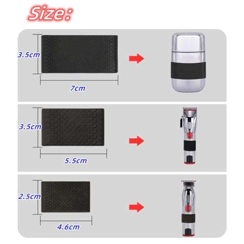 3pcs Heat Silicone Clipper Bands, Anti Slip Shock Absorbing Universal Clipper Trimmer Grips Sleeve for Professional Barber Shop, Beautiful and Comfortable