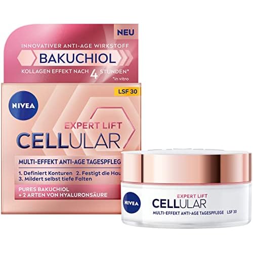 NIVEA Cellular Expert Lift Advanced Firming Day & Night Facial Cream Collection with Bakuchiol and Multi-Layer Hyaluronic Hydration for Mature Skin, Smoothing and Nourishing Anti-Age Duo, 2 ¡¿ 50 ml