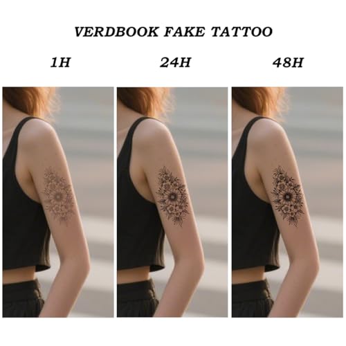 Waterproof Temporary Tattoos: 2-Sheet Tattoo Kit with Realistic Body Stickers, Semi-Permanent Tattoos for Adults Lasting 7-15 Days ? Safe for Men & Women, Realistic Celestial Symbols