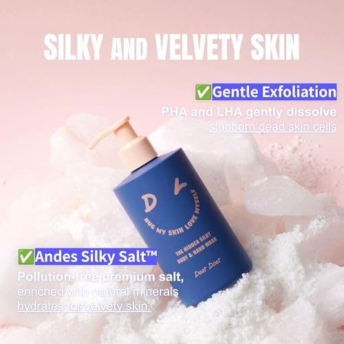 Dear Doer] The Hidden Silky Body & Hand Wash | Vegan | 10.14 fl oz - pH-Balanced 100% Plant-Based Surfactants for Non-Drying, Smoothing Skin with Natural PHA