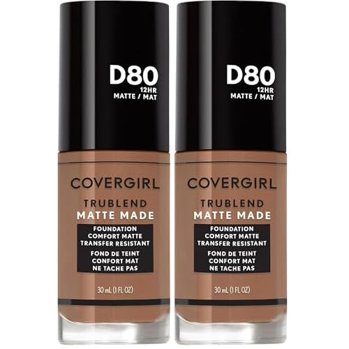 COVERGIRL TruBlend Matte Made Liquid Foundation, Soft Sable, 1 Fl Oz (Pack of 2)