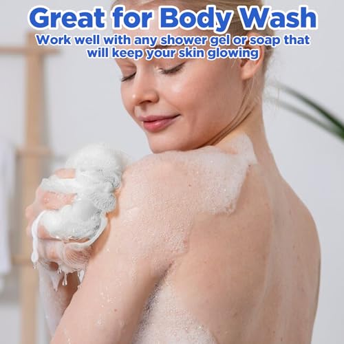 36 Pcs Bath Sponge Shower 40g Loofahs Bulk Bath Luffas Exfoliating Body Scrubber Pack Soft Colorful Mesh Balls Puff Bathing Accessories for Men and Women Exfoliating Sponge