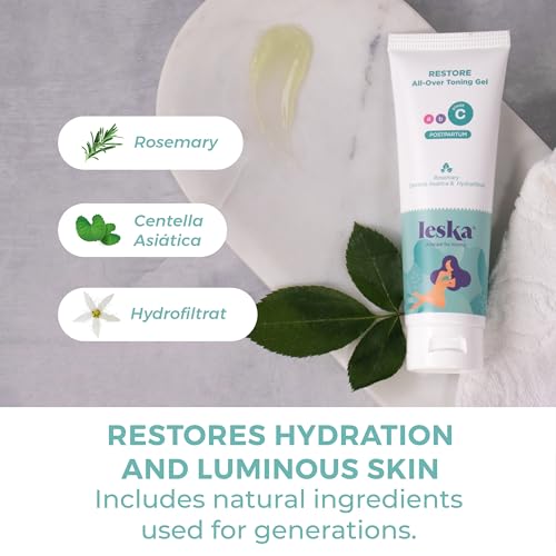 Leska Maternity Stage C Set 2-Pack Bundle | RESTORE All-Over Toning Gel l (Postpartum) | Part of a Complete 3-Stage Pregnancy Skincare System (Set of 2, 4oz each)