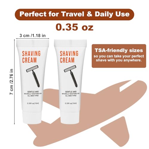 200 Shaving Cream Bulk Travel 10ml/0.35fl oz,Disposable Shaving Cream in Bulk Travel Shave Cream for Hotel Homeless,Jasmine