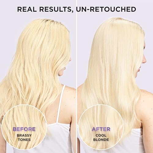 L¡¯Oreal Paris Sulfate Free Brass Toning Purple Shampoo for Blonde, Bleached, Silver, or Brown Highlighted Hair, EverPure, 23 Fl Oz (Packaging May Vary)