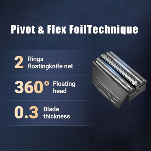 2Pack Pro 4 Shaver Replacement Heads Compatible with Skull Pitbulls Gold PRO, Silver PRO, Platinum PRO, Head Shavers, Electric Shaver Half Head for Men/Women (2 PACK BORON)