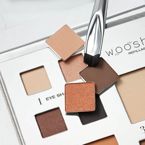 The Corner Brush Eye Stamper | Smokey eye & eyeliner brush, dual-ended, angled and precise, soft vegan bristles, Woosh Beauty