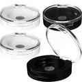 FRCOLOR 4Pcs Empty Magnetic Eyeshadow Cases Small Round Single Color Makeup Palette DIY Refillable Eyeshadow Container Lipstick Pallet Pans for Lipstick Blush Powder 1.57X1.57X0.47in