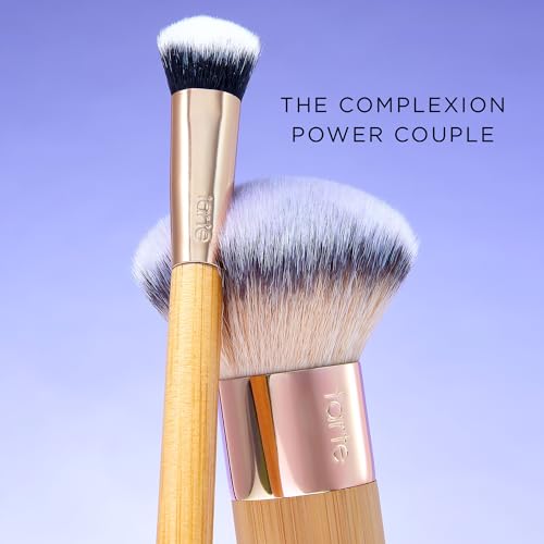 tarte the buffer airbrush finish foundation brush ? Blending Brush for Cream, Liquid or Powder Makeup, Buildable Coverage & Seamless Application for Flawless Finish, Vegan & Cruelty-Free, full size