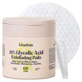LivaClean 60 CT 20% Glycolic Acid Peel Pads with Aloe Vera ? Resurfacing Toner Pads for Face, Exfoliating Wipes for Fine Lines, Wrinkles, Large Pores, Textured Skin, Includes Tweezer