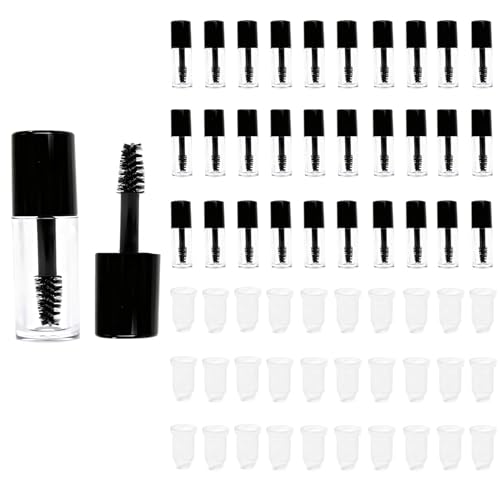 30Pcs Empty Mascara Tubes with Wand, Mini 3ml Empty Mascara Bottles with Brush Inserts, Small Sample Size Eyelash Growth packing Tube Container for Home and Travel