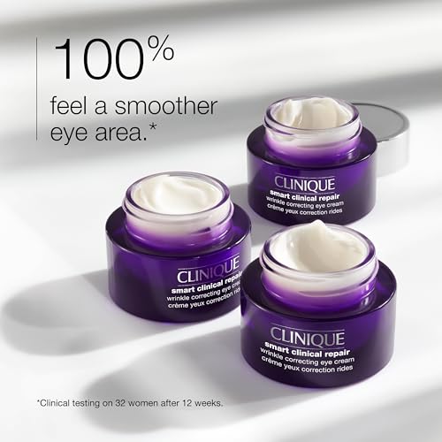 Clinique Smart Clinical Repair Wrinkle Correcting Eye Cream With Hyaluronic Acid + Peptides | Anti-Aging, Hydrating + Depuffing